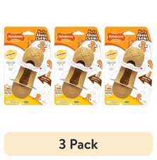  3 pack Nylabone Strong Chew Fillable Peanut Dog Chew Toy Peanut Butter Medium