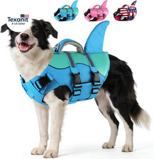 Dog Life Jacket Shark, Neoprene Harness Dog Life Vest with Lift Handle, Reflecti