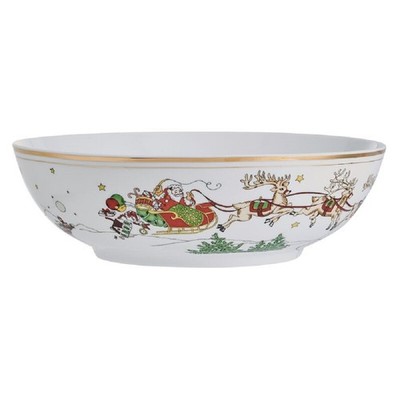 Fitz & Floyd St. Nicholas 9.25'' Round Porcelain Serving Bowl