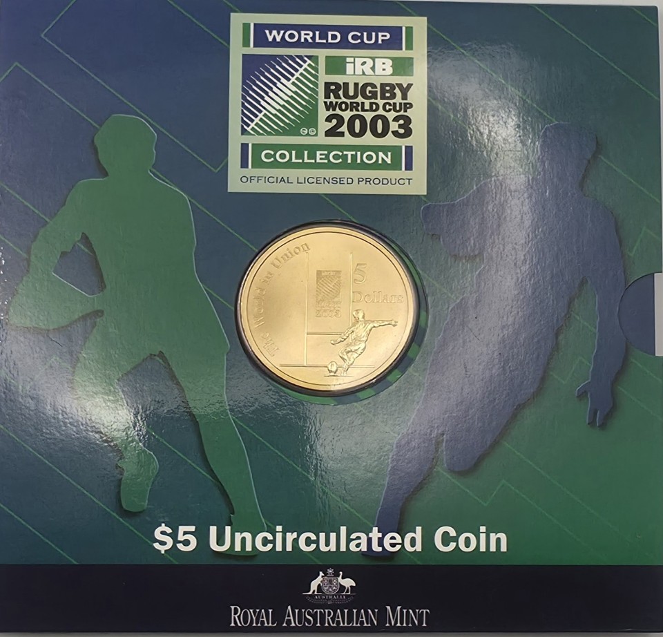 2003 Australian $5 Rugby World Cup Coin, Royal Australian Mint ...
