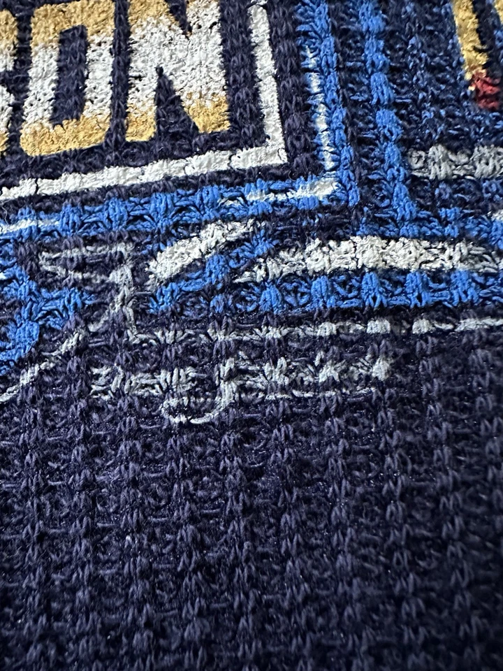 Waffle térmico vintage anos 1980 Harley Davidson melhor do que tem que ser azul pequeno - Imagem 4 de 4