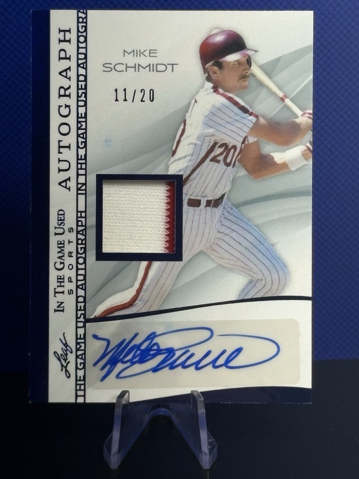2025 Leaf In The Game Used MIKE SCHMIDT  Jersey Autograph Auto #11/20