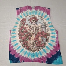 Liquid Blue Grateful Dead Shirt 90s Large 30th Anniversary Garcia Single Stitch