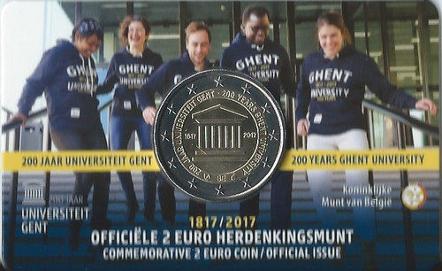1x 2euro commémorative Belgique 2017 - Gand (neuve) NE