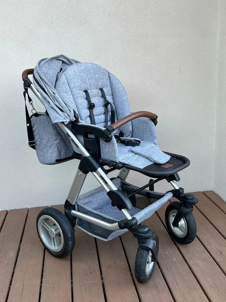 ABC Design Viper 4 Kinderwagen 3 in 1 mit viel Zubehör, Edition grau  - Bild 4 von 4