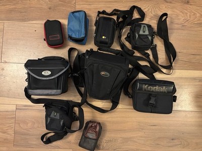 Lot (9) 35mm, Digital Compact, and SLR camera Cases.
