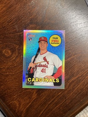 2018 TOPPS HERITAGE ~ TYLER O'NEILL THC-612 RC ~ CHROME REFRACTOR #'d /569