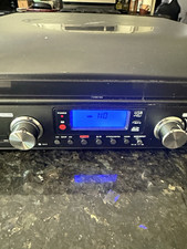 Jensen JTA-475 Turntable Record Player USB/SD MP3 Encoding AM/FM Tuner Black