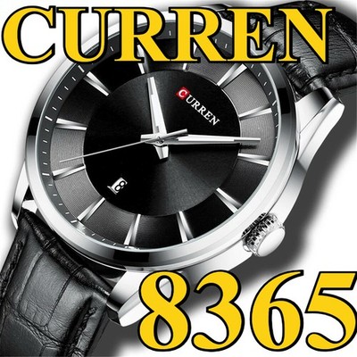CURREN Men Leather Strap Quartz Watch Business Wristwatch Male Calendar Watches
