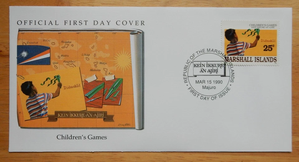 Set of 4 First Day of Issue Stamped Envelopes 1990 - Children's Games - Image 2 of 4