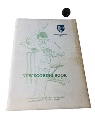 Book Papers Cricket New Scoring Book Gloucestershire 1987 Vintage ra