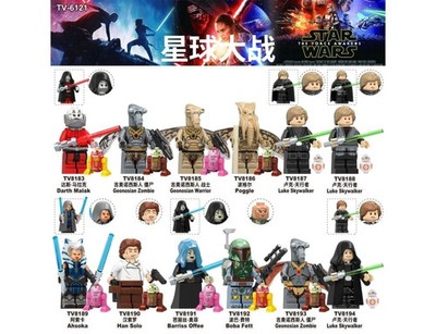 Custom Lego Han Solo Luke Skywalker Boba Fett Spielzeug Minifiguren Jedi Star Wars