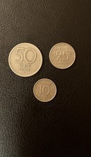 Sweden Silver Coin 1948 50 1954 25 1953 10 Ore Set 40% Silver Coins