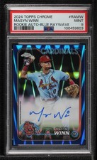 2024 Chrome Rookie Blue RayWave Refractor /150 Masyn Winn PSA 9 MINT Auto 1an5