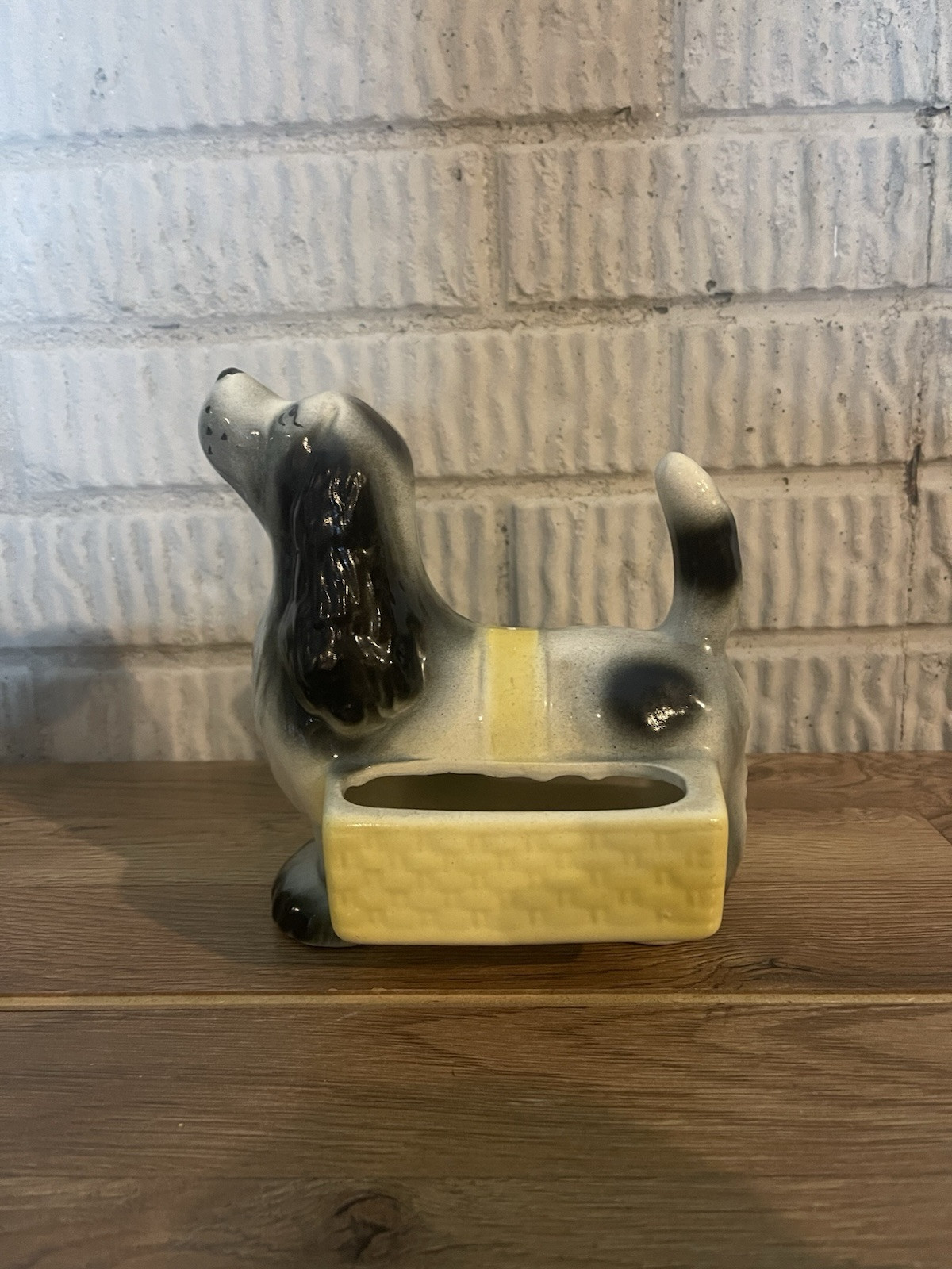 Vintage 1950s Spaniel Dog Valet Tray for Wallet Change Dresser Vanity Organizer