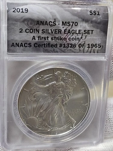2019 American Silver Eagle - ANACS MS70 - First Strike