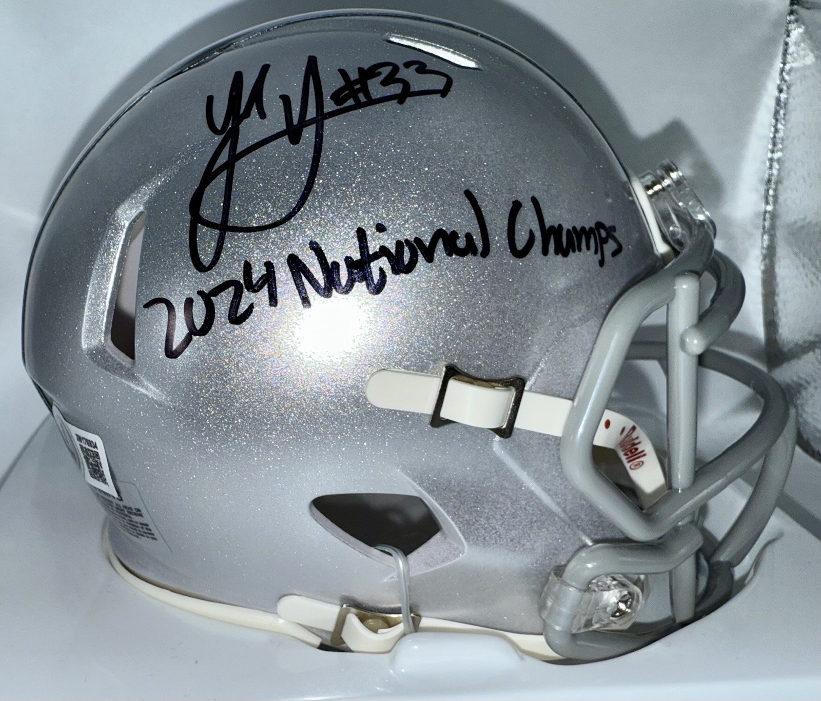 Jack Sawyer Autographed Signed Ohio State Mini Helmet 2024 National Champs - Beckett 