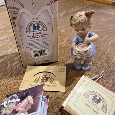 Memories Of Yesterday Enesco 'Girl With Mixing Bowl' #144673 1995 New Open Box