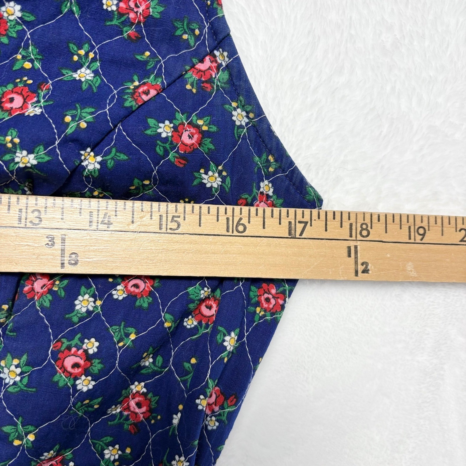 Rare 70s Lanz Quilted Floral Wrap Dress Maxi Prairie Core Vintage Retro Cottages image 3