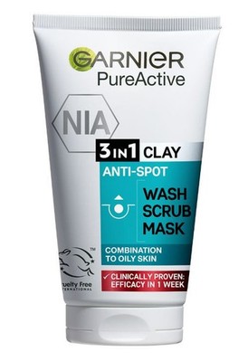 Garnier Skin Naturals Pure Active 3-in-1   Mattiert, Reinigt & Klärt   150 ml