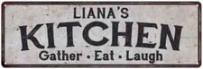 LIANA's Kitchen Personalized Rustic Chic Decor Gift  Sign 106180051320