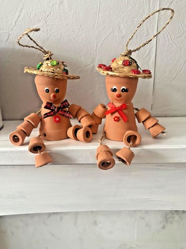 Flower Plant Pot Men Lady Terracotta Bill Ben Garden Ornament Mum personalise - Picture 73 of 95