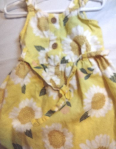 Vestido sin mangas amarillo con cinturón diseño girasol Carter's para niñas pequeñas 2t - Imagen 5 de 10