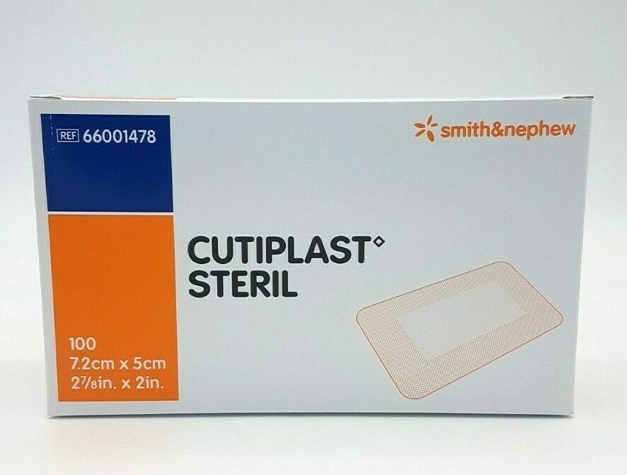 CUTIPLAST STERIL 7,2 x 5cm polsternder Wundverband Pflaster (100 Stück) 66001478