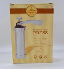 Mrs Andersons Baking Cookie & Icing Press 20 Cookie Disc &  4 Tips Decorating