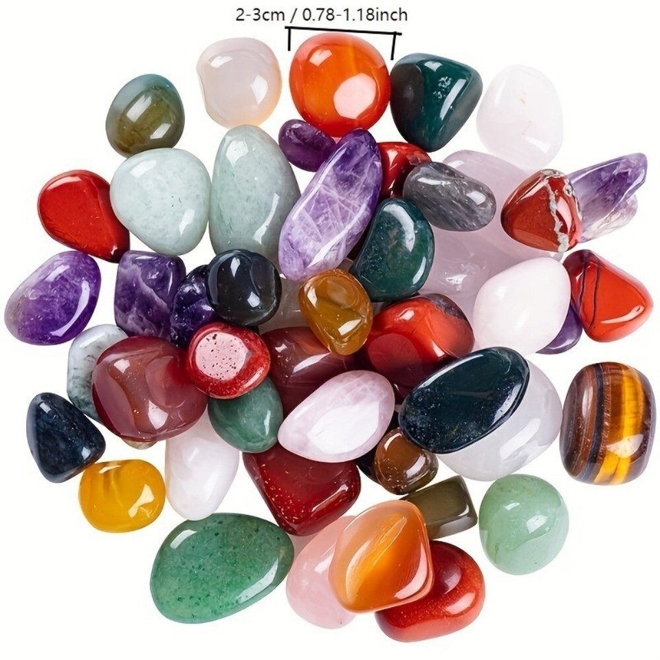 100g/Bag Ornament Natural Tumbled Stones Art Polished Stones Rocks for