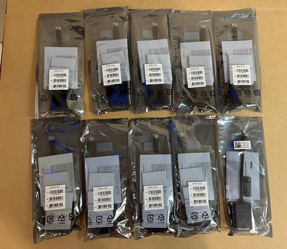 10 NEW Genuine Dell Mini DisplayPort to DVI Video Adapter mDP to DVI (0G44DK) - Image 2 of 4