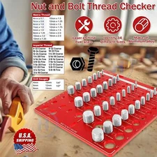 Standard and Metric Nut & Bolt 34 Thread Checker | Bolt and Nut Identifier Gauge