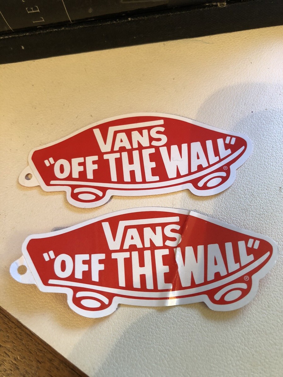 Vans Off the Wall Red Skateboard Logo Skateboard Stickers