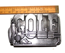 Vintage 1985 Siskiyou Golf Pewter Belt Buckle New Unworn k-30