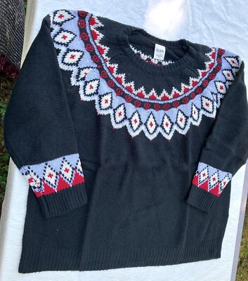 Blair Womens 2XL NIP Black Knit Pullover Sweater w/ Knit Detail