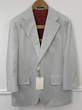 Men Suitsupply Blazer La Spalla Cotton Cashmere Grey Size EU54 UK/US44