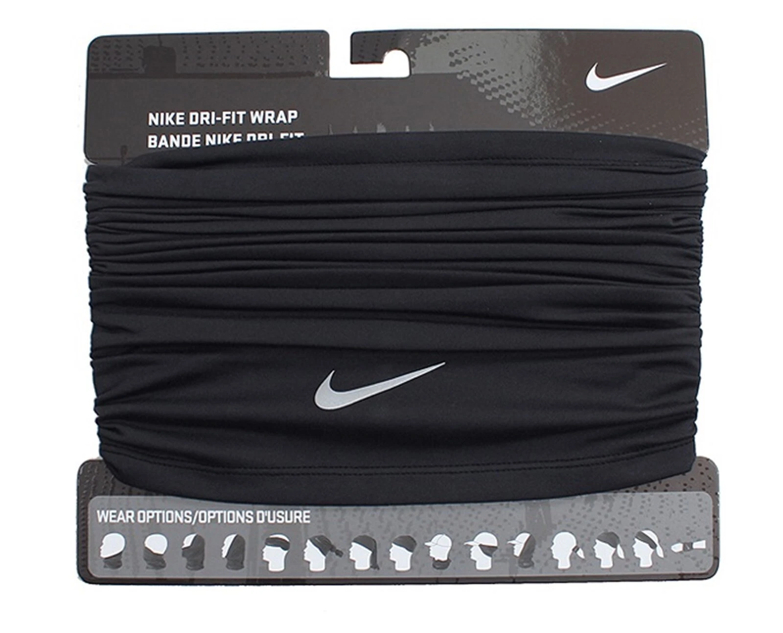 Nike Running Wrap Neck Warmer Black AC3602-001 Sports GYM OSFM Face Mask Beanie