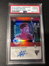 2019-20 Panini Chronicles Flux Rookie Auto Red DeAndre Hunter #FR-DAH PSA 10.