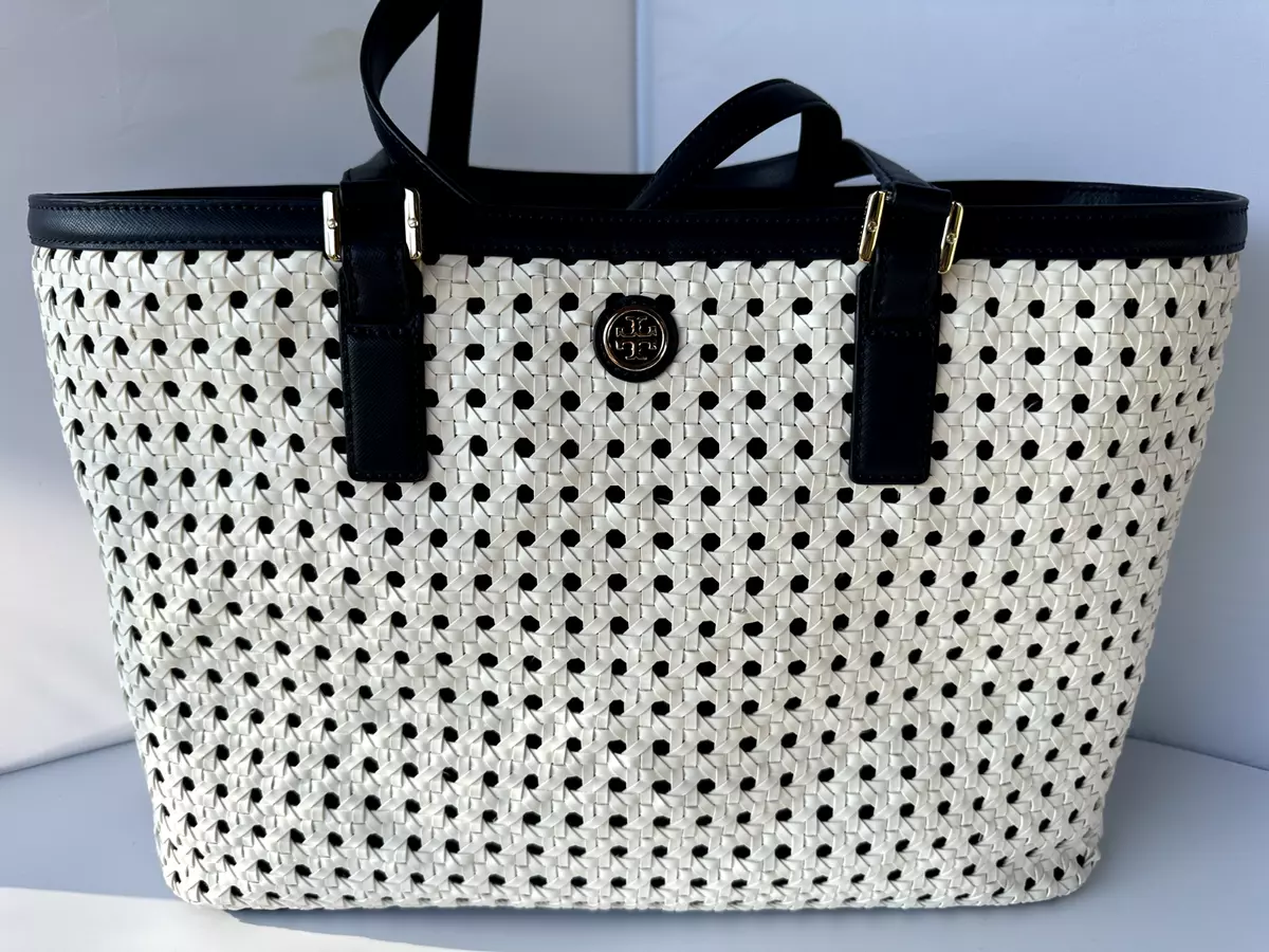 Tory Burch Basketweave-Pattern Tote Bag