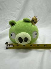 Angry Birds Green Pig Plush King Pig Crown Bad Piggies 5 Inches