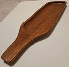 Teak Wood Serving Tray Charcuterie Board Appetizer Cheese Mid Century Modern MCM — photo 7