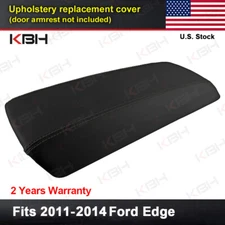 Fit 2011-2014 Ford Edge Center Console Lid Armrest Leather Cover Trim Black