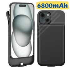 6800mAh Battery Case smart For iPhone 15 Pro /15 Plus Power Bank Charging Cover