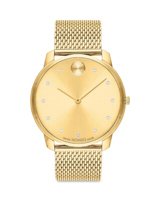 新品 MOVADO BOLD ゴールド メッシュベルト 腕時計 3600833 Movado Bold Thin Mesh Bracelet Watch, 42mm in Gold at 3600903 | eBay