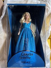 NEW LIMITED Edition Claudia Schiffer Barbie Doll Supermodel In Versace Gown Blue