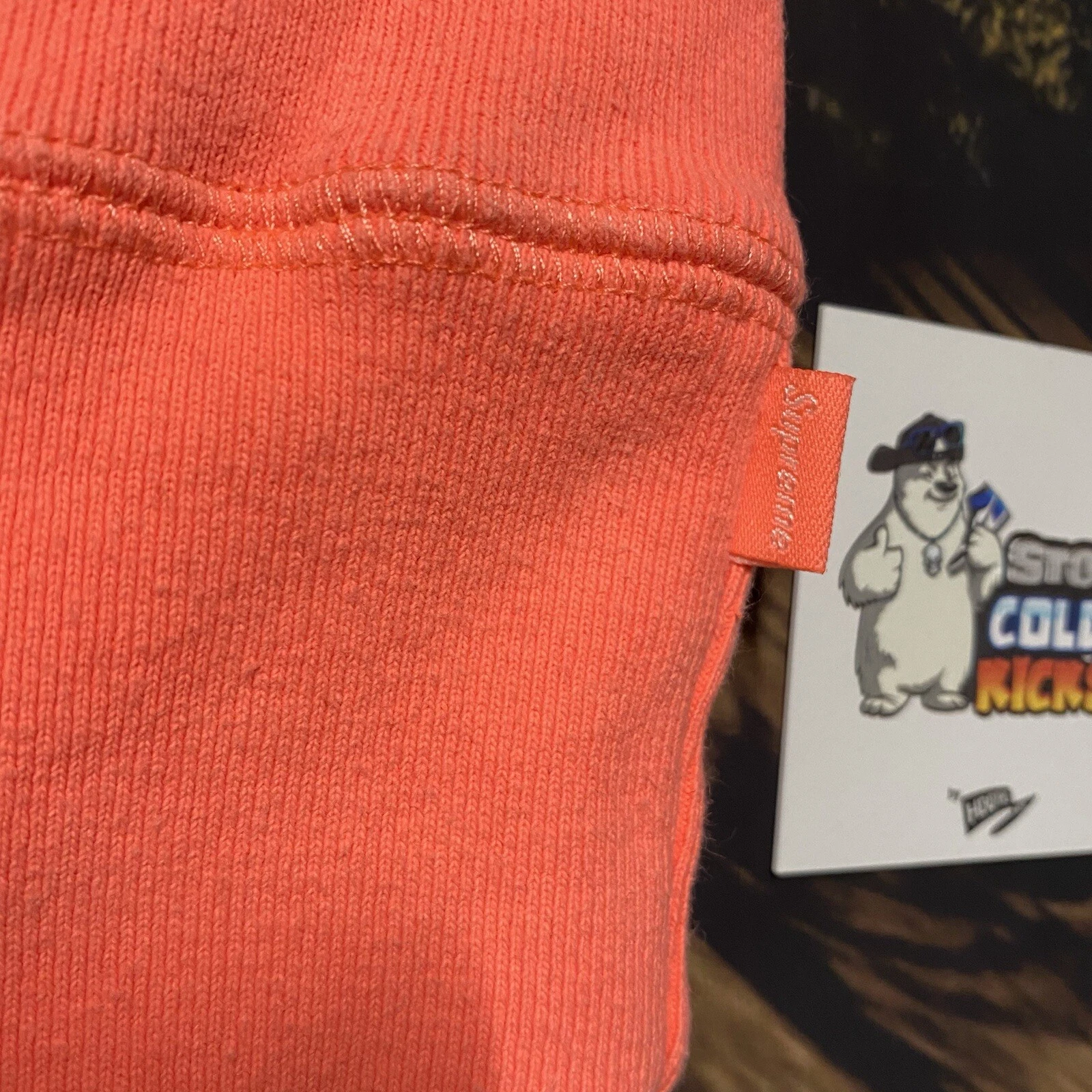 NUOVO Supreme Box Logo Girocollo (FW18) Rosa Fluorescente Taglia XL BOGO T shirt Felpa con Cappuccio