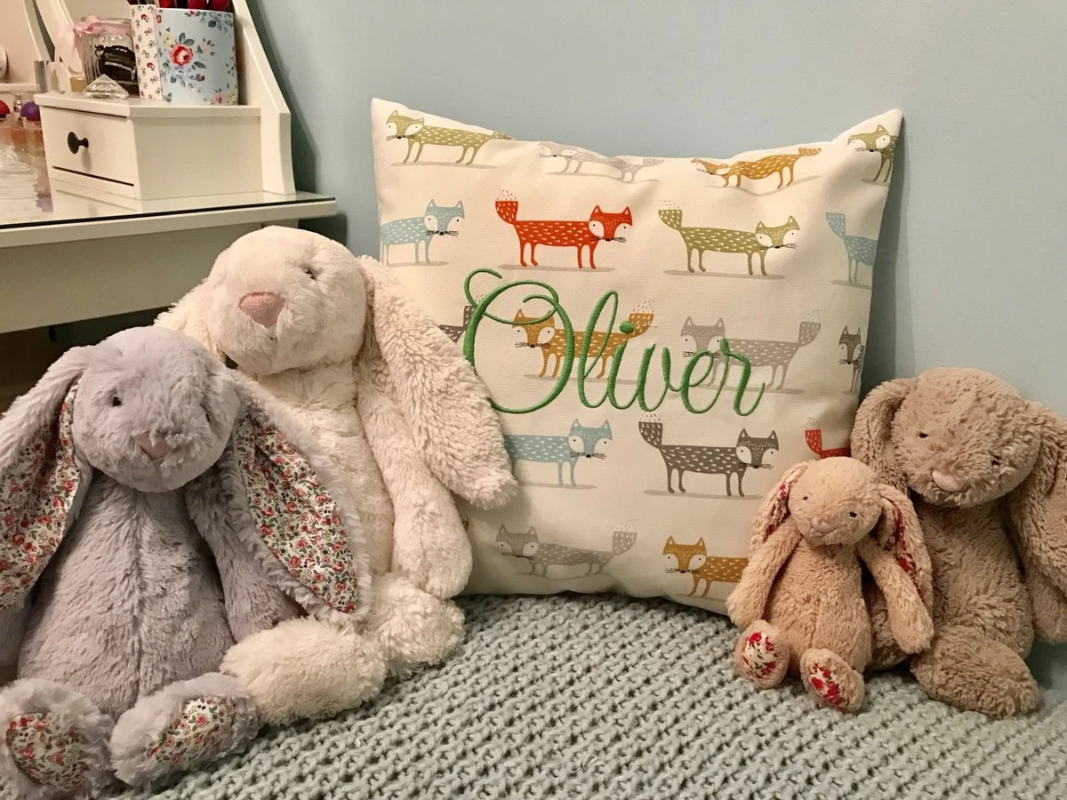 Personalised top embroidered cushion