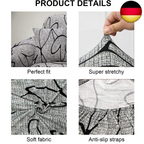 Jaotto Sofabezug 2 Sitzer Elastischer Stretch Spandex Sofa ÜberwÃ?rfe Sofahusse - Bild 3 von 6