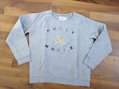 Holly & White Gr. 158 164 Pullover Grau Glitzer Gold 