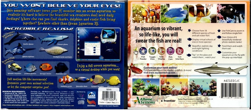 Ocean 3D Aquarium & Aquazone Seven Seas Collection Pc New XP 30  Screensavers - Image 2 of 2